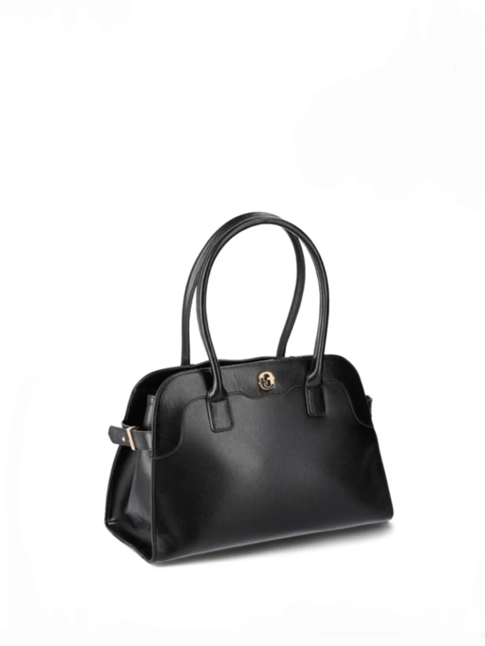 Time & Tru Maxwell Satchel Handbag In Black NWT